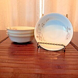 Johann Haviland Bavaria Germany Sweetheart  Rose Dessert Bowls -Set of 4- VGC